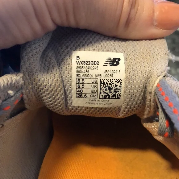 New Balance Women's Gray and Orange Running Sneakers - Picture 10 of 10
